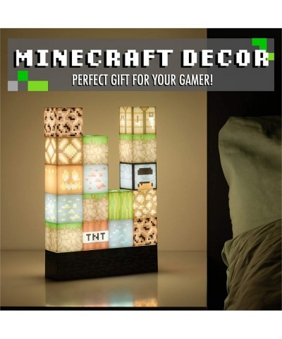 Minecraft Block Building Lamp - 16 Rearrangeable Light Blocks - Mood Lighting for Kids Room $67.28 Toy Stacking Block Sets