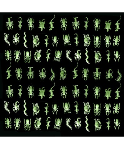 Glow in the Dark Insects - 144 Pieces - Party Favor and Prank Toys - Assorted Reptiles and Bugs Toys – Great for Halloween Bi...