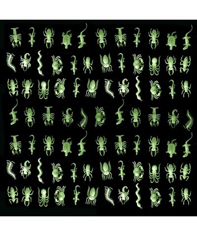 Glow in the Dark Insects - 144 Pieces - Party Favor and Prank Toys - Assorted Reptiles and Bugs Toys – Great for Halloween Bi...