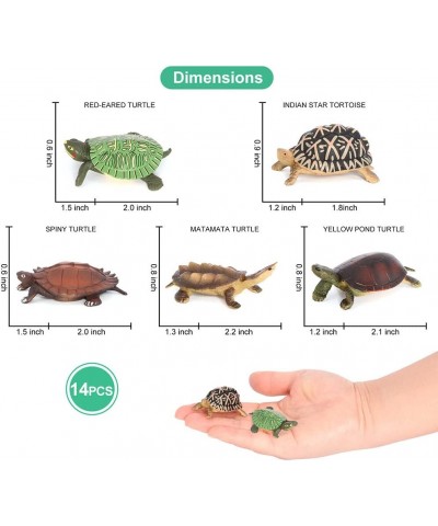 Mini Sea Turtle Figures 14PCS Animal Toys Figurines for Kindergarten Toddlers Kids Ocean Sea Creature Cake Topper Pack $31.44...