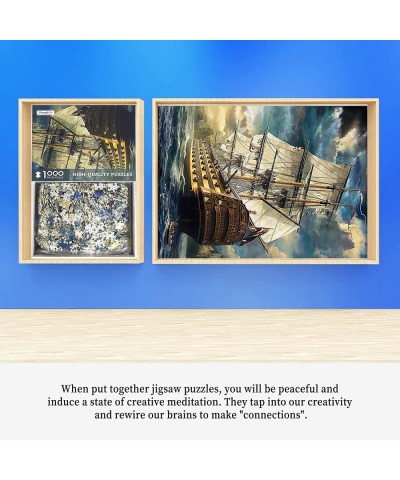 1000 Pieces Puzzles for Adults Jigsaw Puzzles Sailboat to Explore The Sea Challenging Puzzle Large Difficult Puzzles Kids DIY...