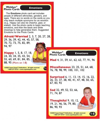 | Webber? Photo Cards Emotions | Educational Learning Resource for Children $90.49 Electronic Learning & Education Toys