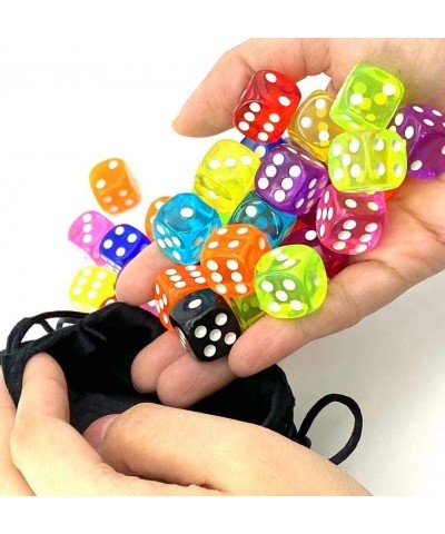 16MM 100 Pack Multicolor Translucent Dice with a Pouch $32.11 Game Accessories