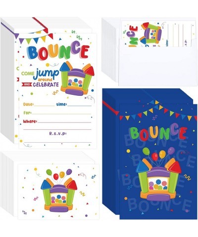 30 Count Bounce House Birthday invitations Jumping Party Invitations Bounce Birthday Party Invite Card with 30 Castle Envelop...