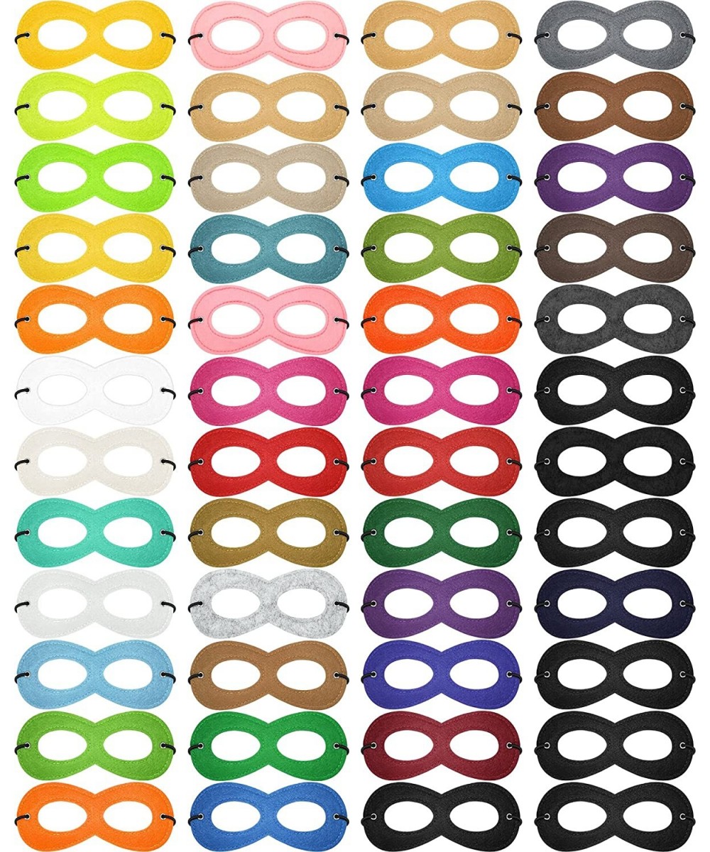 50 Pieces Cosplay Mask Halloween Masks Felt Eye Mask Costume Multicolor Adjustable Party Eye Mask Half Masks w/ Elastic RopeB...