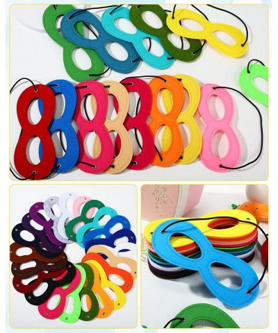 50 Pieces Cosplay Mask Halloween Masks Felt Eye Mask Costume Multicolor Adjustable Party Eye Mask Half Masks w/ Elastic RopeB...