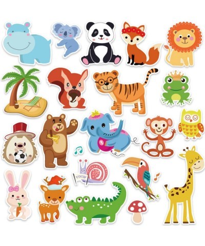 21PCS Jungle Animals Window Clings Stickers for Kids Safari Window Gel Clings Decals Thick Gel Clings Toddlers and Adults Cla...