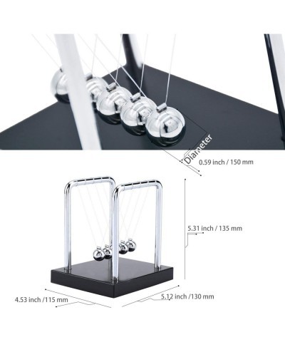 Newton's Cradle Balance Pendulum Ball Office Games Desktop Decoration& Physics Science Toys Calm Down Kit Avoid Anxious Cool ...