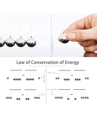 Newton's Cradle Balance Pendulum Ball Office Games Desktop Decoration& Physics Science Toys Calm Down Kit Avoid Anxious Cool ...