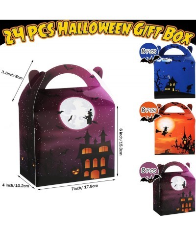 24 Pack Halloween Treat Boxes (7 inx4 inx6 in) Trick or Treat Candy Boxes Cookies Goodie Bags for Halloween Party Favor Suppl...