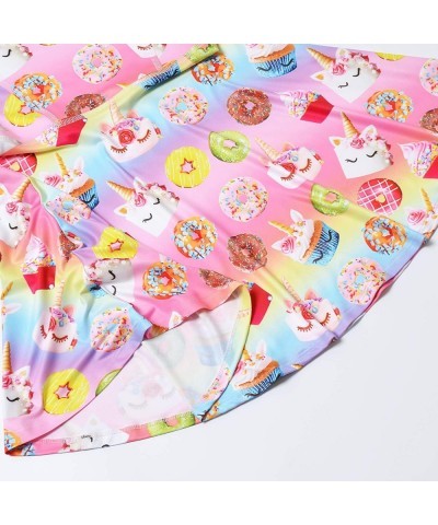 Girls Unicorn Dresses Rainbow Kid Sleeveless Party Floral Print 3-13Years $30.15 Kids' Party Hats