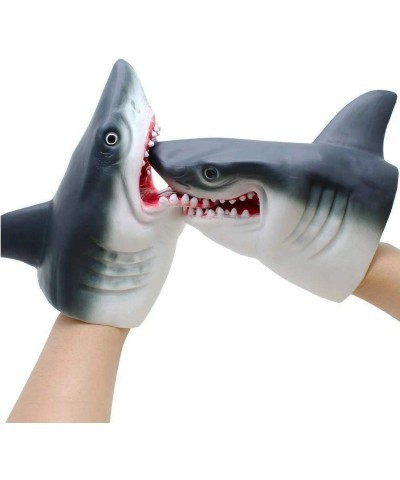 Shark Hand Puppet for Kids Swimming Pool Beach Bathing Toys Soft Rubber Realistic Great White Shark Role Play Toy Marine Anim...