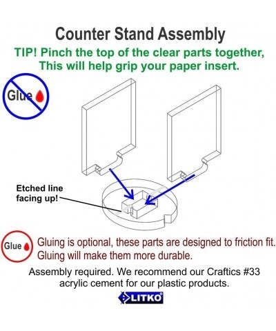 1-inch Wargame Counter Stands Clear (10) $16.50 Game Accessories