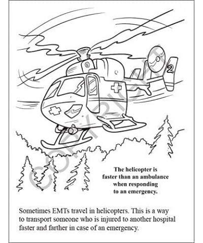 Emergency EMS Workers Save Lives - Kids Coloring Books (50 Bulk Pack Without Crayons) - First Responders 911 EMT Rescue Teams...