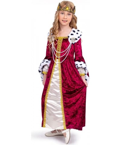 Queen Costume for Girls - Kids Renaissance Princess Costume - Royal Gown and Crown Set $56.35 Kids' Costumes