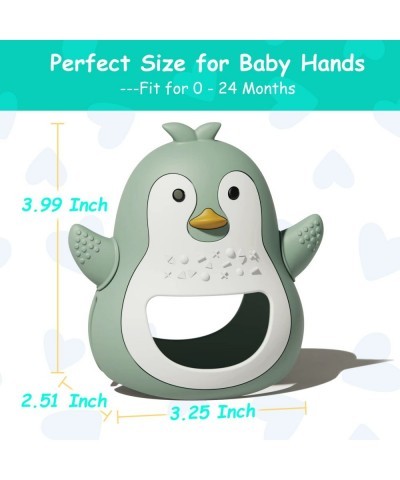 Penguin Teethers Teething Toys for Babies 6 Months Never Drop Teether Toy for Boys and Girls 6-12 Months Silicone Baby Chew T...