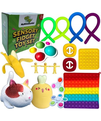 Sensory Fidget Toy Pack Set | Fidget Pop-It Sets | Anxiety Depression & Stress Relief | Squeeze - Stretch - Pop it - Spin Toy...