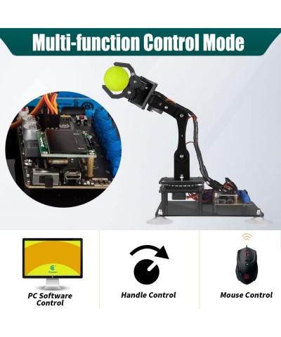 5-DOF Robotic Arm Kit Compatible with Arduino IDE Programmable DIY Coding STEM Educational 5 Axis Robot Arm with OLED Display...