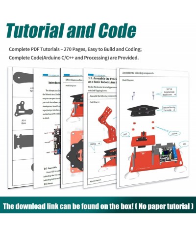 5-DOF Robotic Arm Kit Compatible with Arduino IDE Programmable DIY Coding STEM Educational 5 Axis Robot Arm with OLED Display...