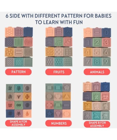 Soft Stacking Blocks for Baby Montessori Sensory Infant Bath Toys for Toddlee Toddlers Babies 6 9 Month 1 2 Year Old $34.36 E...