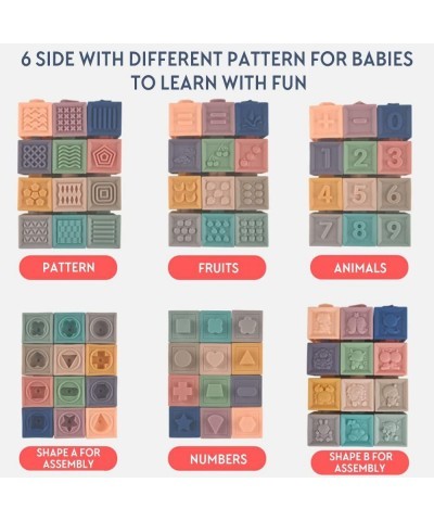 Soft Stacking Blocks for Baby Montessori Sensory Infant Bath Toys for Toddlee Toddlers Babies 6 9 Month 1 2 Year Old $34.36 E...