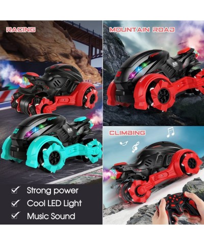 Mist Spray RC Motor Car High Speed RC Cars Toy with Cool LED Spray Light and Music Sound Exquisite Brithday Gifts for Kids-Re...