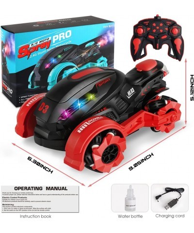 Mist Spray RC Motor Car High Speed RC Cars Toy with Cool LED Spray Light and Music Sound Exquisite Brithday Gifts for Kids-Re...