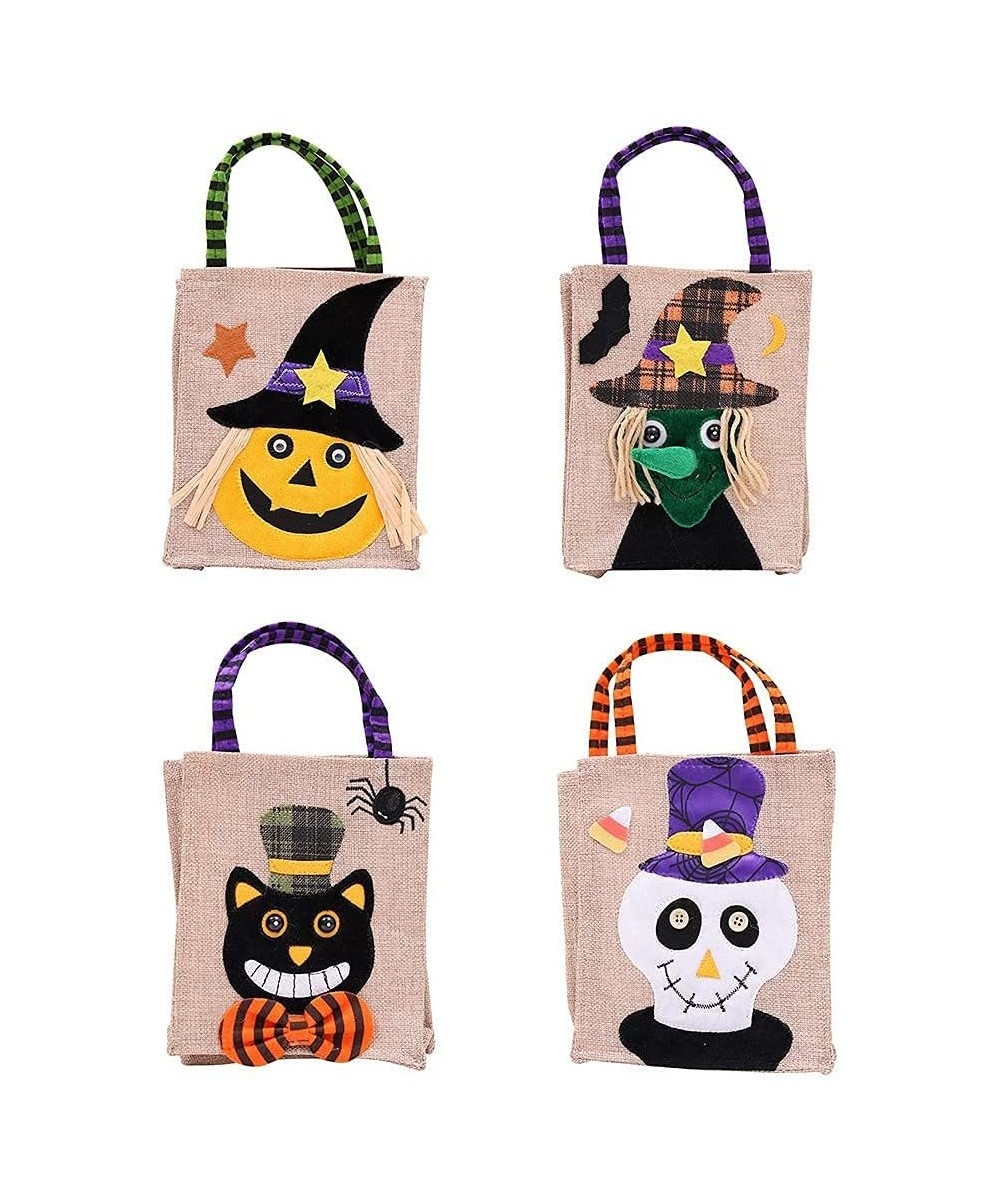 4PACK- Halloween Non-Woven Carry Bags Reusable Treat Goody Tote Bags Trick or Treat Candy Bags Party Gift Goodies Bags Party ...