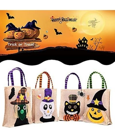 4PACK- Halloween Non-Woven Carry Bags Reusable Treat Goody Tote Bags Trick or Treat Candy Bags Party Gift Goodies Bags Party ...