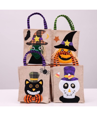 4PACK- Halloween Non-Woven Carry Bags Reusable Treat Goody Tote Bags Trick or Treat Candy Bags Party Gift Goodies Bags Party ...