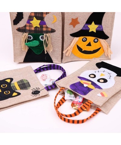 4PACK- Halloween Non-Woven Carry Bags Reusable Treat Goody Tote Bags Trick or Treat Candy Bags Party Gift Goodies Bags Party ...