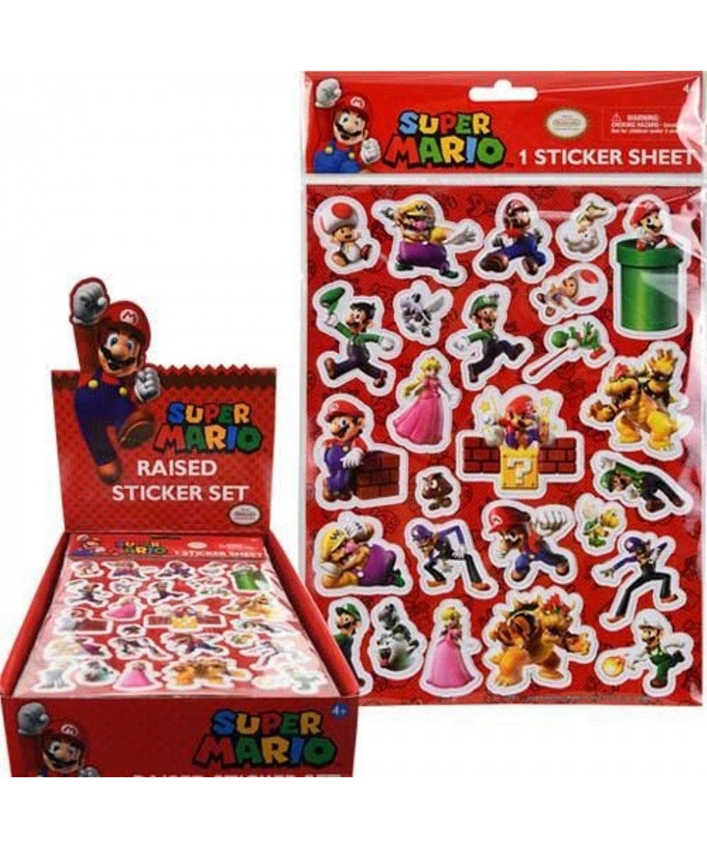 Sper Mario Brother Raised 3D Stickers Sheet x 2 Sheets $13.88 Kids' Drawing & Writing Boards