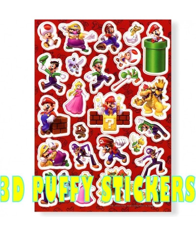 Sper Mario Brother Raised 3D Stickers Sheet x 2 Sheets $13.88 Kids' Drawing & Writing Boards