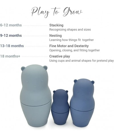 Lelolo Stacking Nesting Toys | Age 6+ Months | 100% BPA-Free Silicone | 6 Pieces Set $26.68 Toy Stacking Block Sets