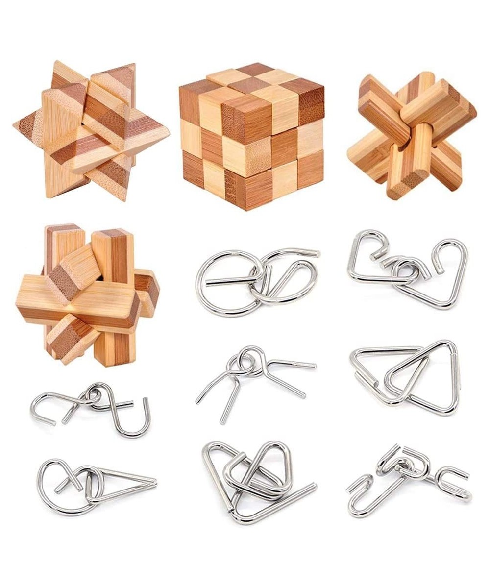 Bamboo 3D Puzzle Metal Brain Teasers Puzzles Mind Game Toys Set for Teens and Adults Pack of 12pcs $27.87 Brain Teaser Puzzles