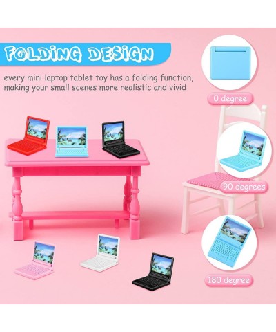 15 Pieces Dollhouse Mini Laptop Scene Simulation Notebook Mini Laptop Tablet Toys Doll Office Computer Decoration Accessories...