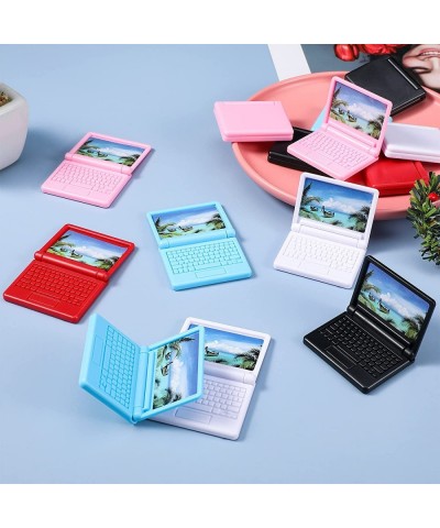 15 Pieces Dollhouse Mini Laptop Scene Simulation Notebook Mini Laptop Tablet Toys Doll Office Computer Decoration Accessories...