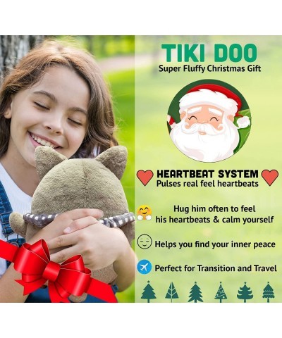 TikiDoo Calming Plush Toys Anxiety Stuffed Animals with Heartbeat for Emotional Balance for All Ages Sensory Calming Toys for...