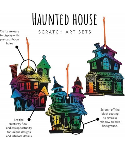 Halloween Magic Scratch Crafts for Kids and Adults - DIY Halloween Decorations - Haunted House Arts and Crafts Ornaments - In...