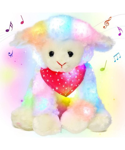 LED Musical Stuffed Lamb Light up Sheep Plush Lullaby Toy Adjustable Volume Singing Animals Animated Soothe Birthday Festival...