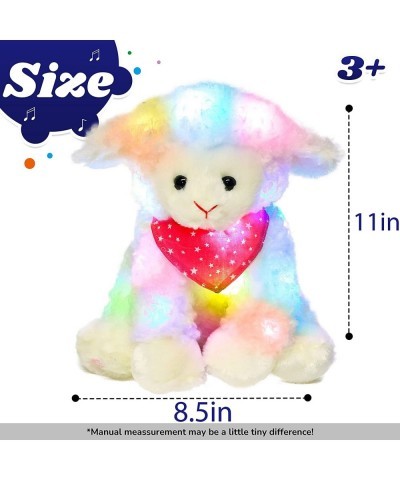 LED Musical Stuffed Lamb Light up Sheep Plush Lullaby Toy Adjustable Volume Singing Animals Animated Soothe Birthday Festival...