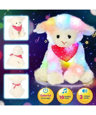 LED Musical Stuffed Lamb Light up Sheep Plush Lullaby Toy Adjustable Volume Singing Animals Animated Soothe Birthday Festival...