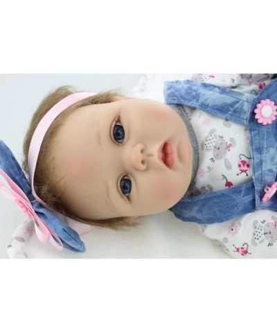 Realistic Baby Dolls Vinyl Silicone Reborn Baby Girl 22 Inch Eyes Open Handmade Weighted Newborn Baby Doll Children Gifts $85...