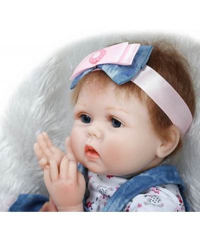 Realistic Baby Dolls Vinyl Silicone Reborn Baby Girl 22 Inch Eyes Open Handmade Weighted Newborn Baby Doll Children Gifts $85...