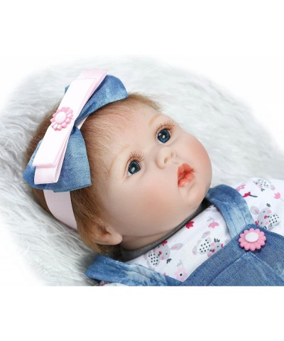 Realistic Baby Dolls Vinyl Silicone Reborn Baby Girl 22 Inch Eyes Open Handmade Weighted Newborn Baby Doll Children Gifts $85...