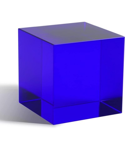 2.2inch Crystal K9 Optical Glass Prism Cube Paperweight Healing Crystals Figurine Collectible for Home Office Decor (Blue) $1...