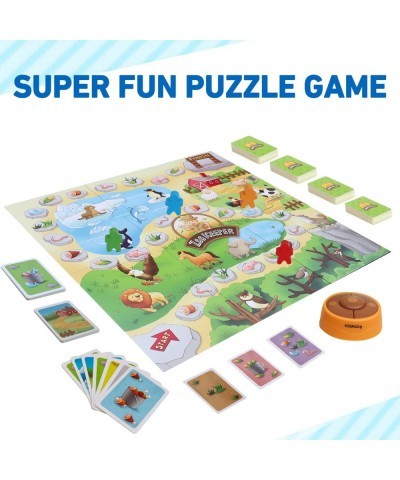 Card Game: Zookeeper Board Game! Guess the animals/habitat/food 4 Zookeepers 1 Game main unit Double-sided game board 64 Card...