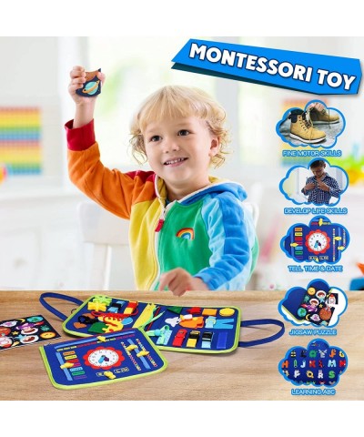 Busy Board Montessori Toy for 1 2 3 4 Year Old Toddlers - Educational Activity Developing Sensory Board for Fine Basic Dress ...