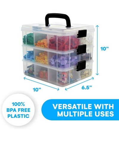 Stackable Toys Organizer Storage Case Compatible with Calico Critter Hot Wheels Lego Storage Organizer LOL OMG or Mini Toy Ac...