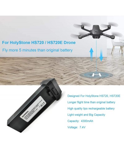 4300mAh 7.4V Replacement Lipo Battery for Holystone HS720 HS720E Drone (1 PCS) $74.63 Hobby Remote & App Controlled Vehicle P...